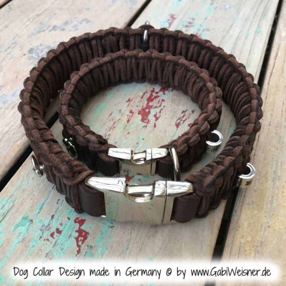 Lederhalsband kleine Hunde mit Klickverschluss