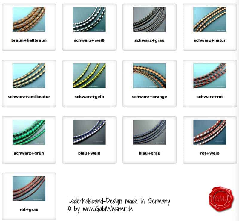 Multi-Color Lederband rund