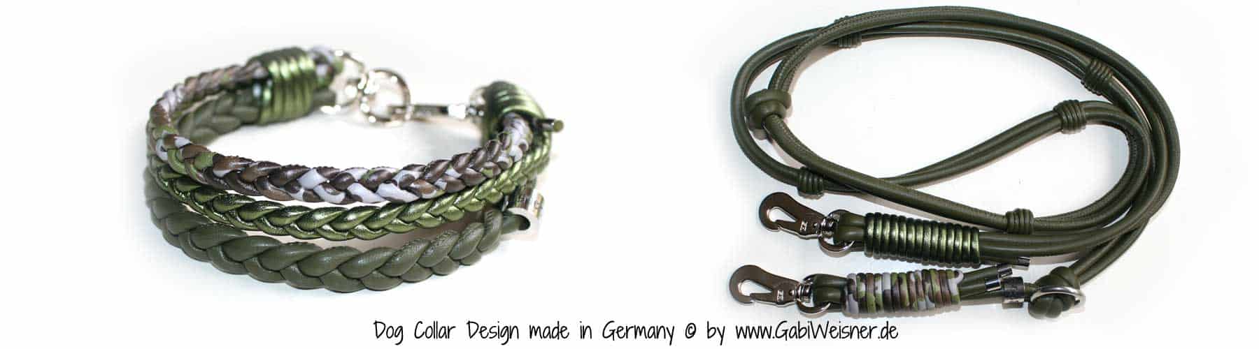 Hundehalsband Camouflage Hundehalsband Camouflage im Leder Mix