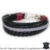 Buckle Down Hundehalsband Argyle – Schwarz/Grau/Rot, Größe L (38–66 Cm)