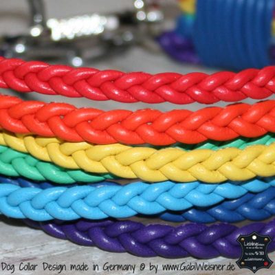 Weatherbeeta Hundehalsband Aus Leder & Seil – Jäger Grün/Braun Mit D-Ring Für Leine