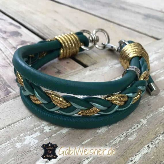Hundehalsband Ledermix