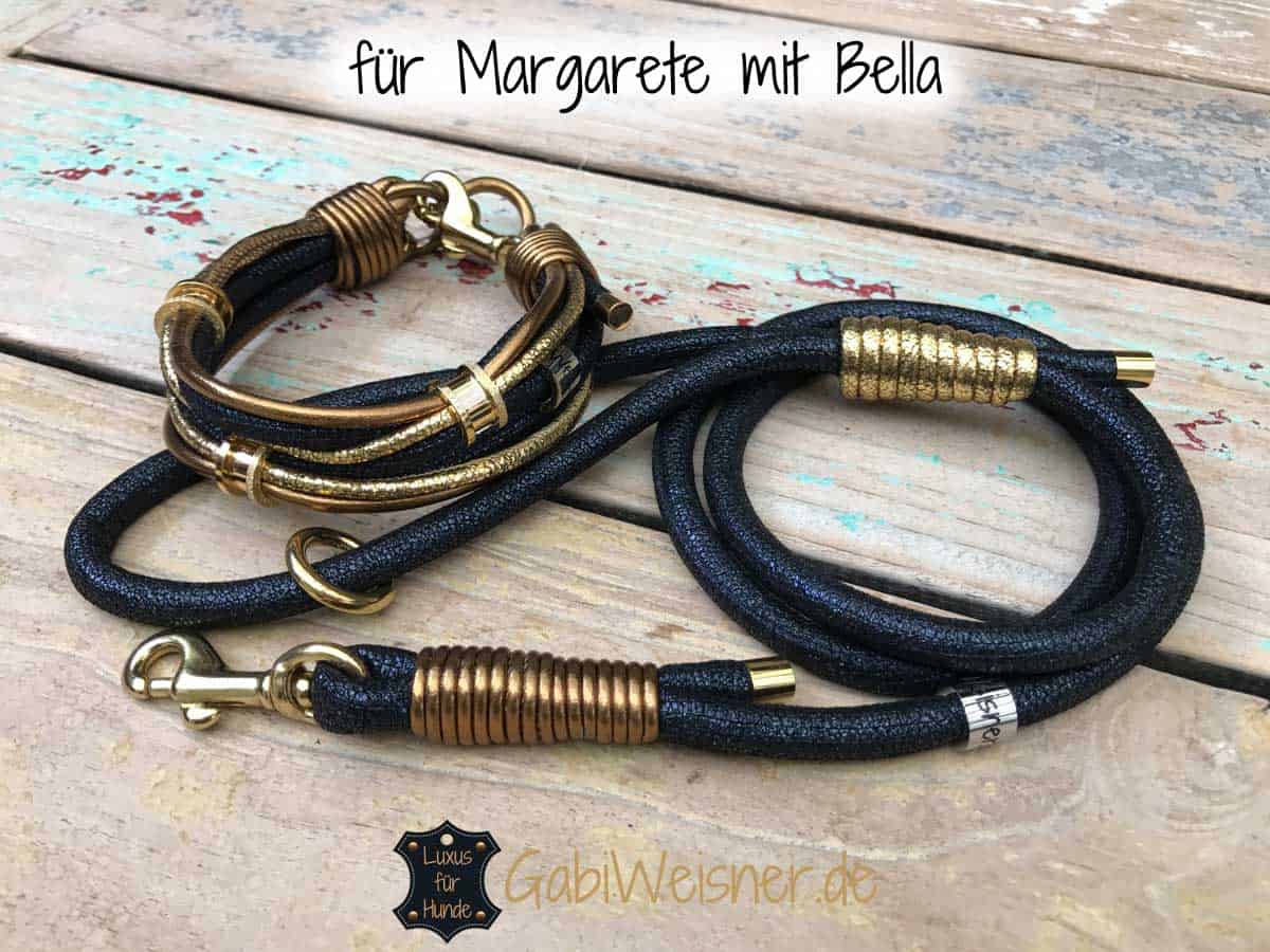 Edle Hundeleine mit Handschlaufe Leder 8 mm