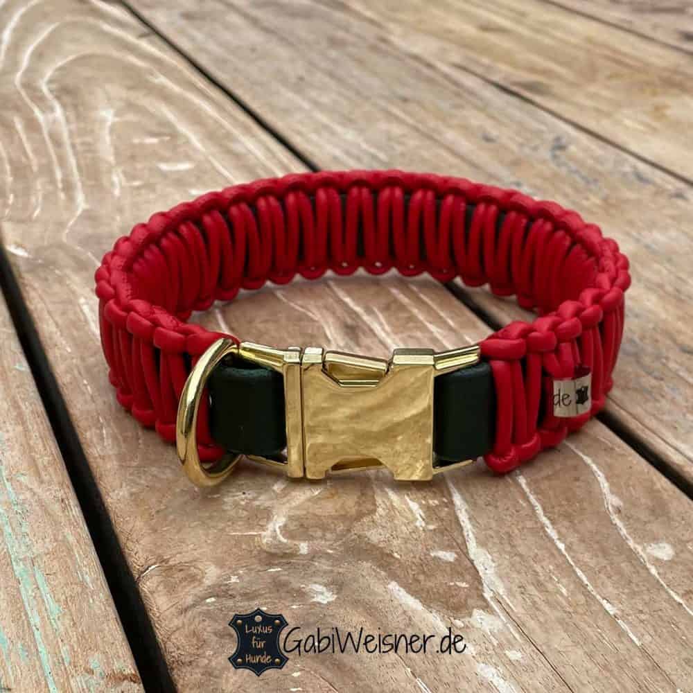 Terrain D.O.G. Leder-Hundehalsband – Mit Mittigem Ring, Aus Robustem Geschirrleder, Aluminium-Schnalle
