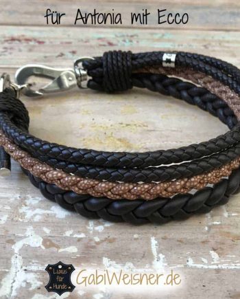 Luxus Hundehalsband, exklusive Leder 45 mm breit.