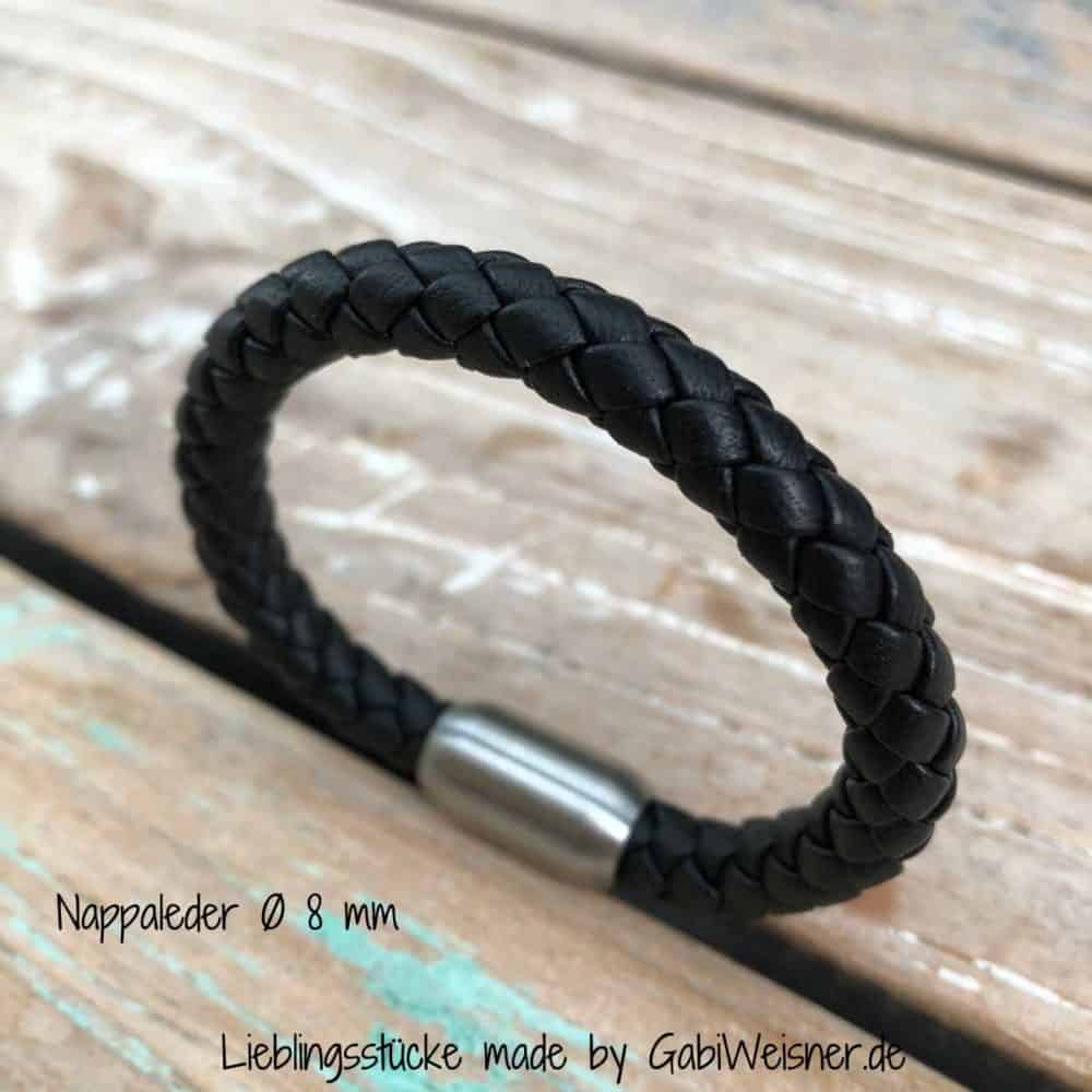Lederarmband ‚Fluch Der Karibik‘ – 4,7 Cm Breit, Rot, Biologisch Gegerbt, Größe 16–25 Cm