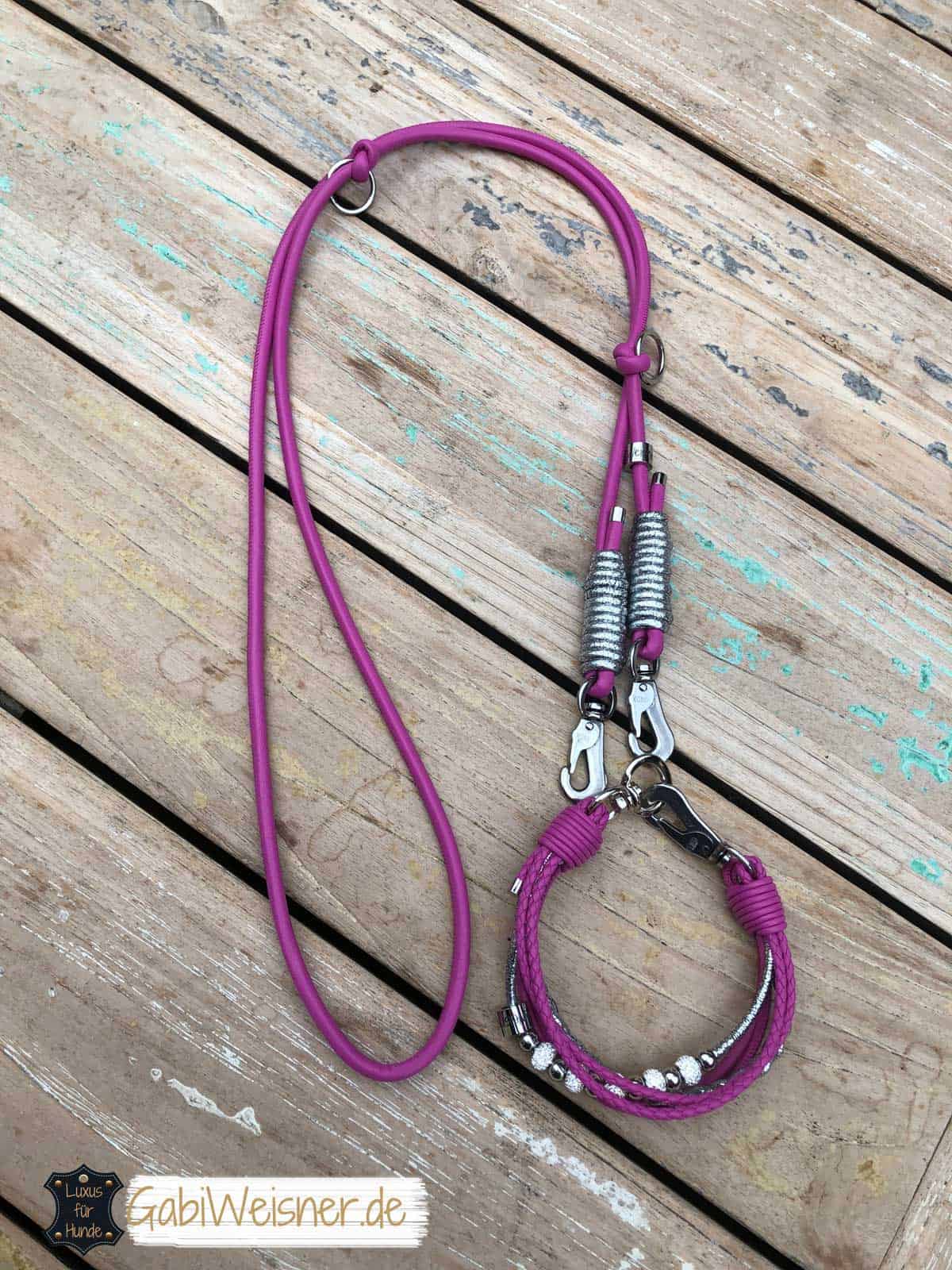 Luxus Hundehalsband und Leine mit Strass Luxus Hundehalsband und Leine mit Strass