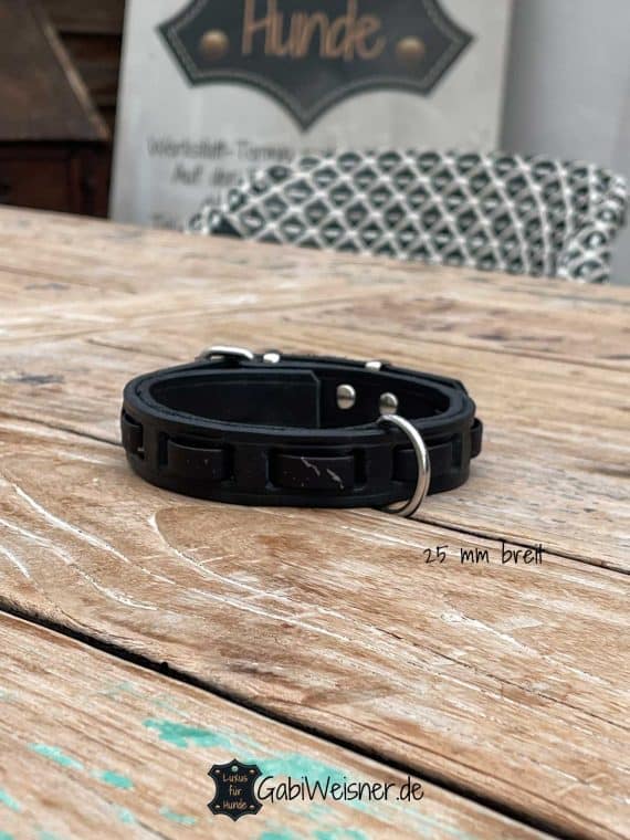 Hundehalsband aus Leder 25 mm breit, viele Farben