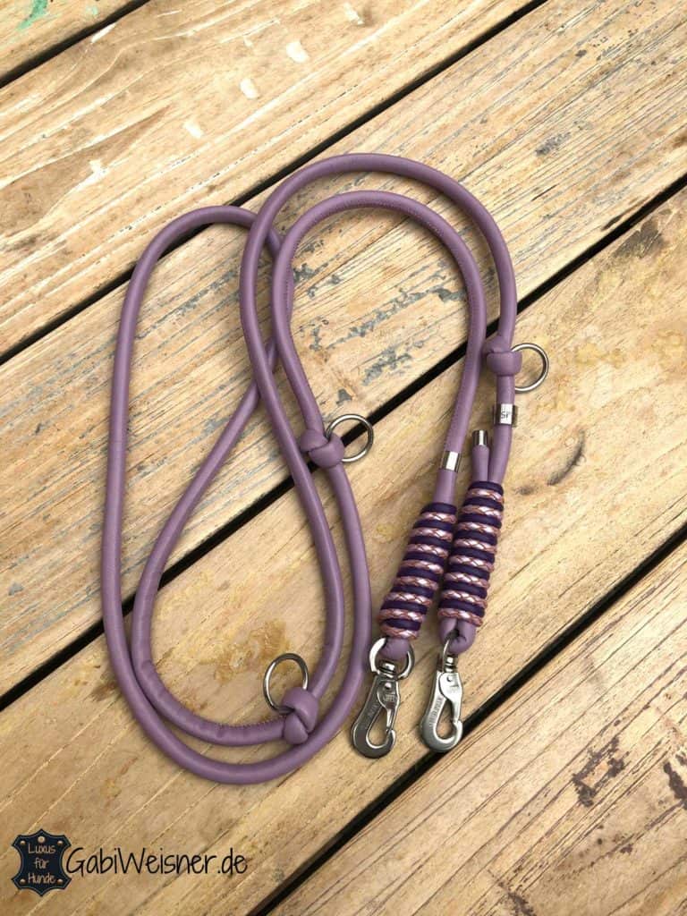 Feiling Leder Hundeleine Doppelhaken - Vollrindleder 2.5m Für Große Hunde