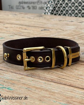 Hundehalsband aus Leder 3 cm breit