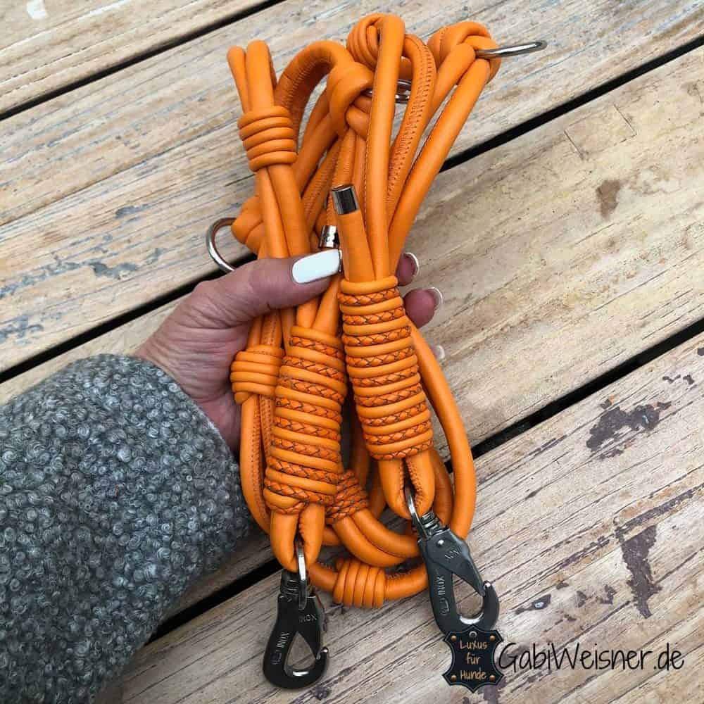 Yellow Dog Design Hundeleine Cleo Orange – 1,5 M Lang, Robust & Wasserbeständig