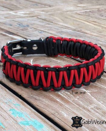 Hundehalsband aus Leder 3 cm breit, kleine Hunde