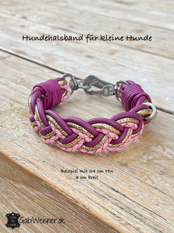 Boho Hundehalsband aus Leder und für kleine Hunde