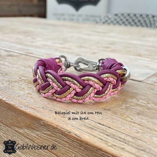 Boho Hundehalsband aus Leder und für kleine Hunde