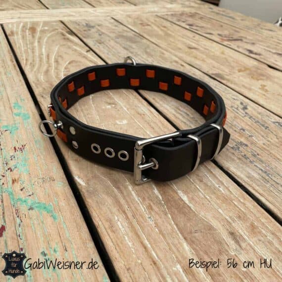 Hundehalsband aus Leder 35 mm breit
