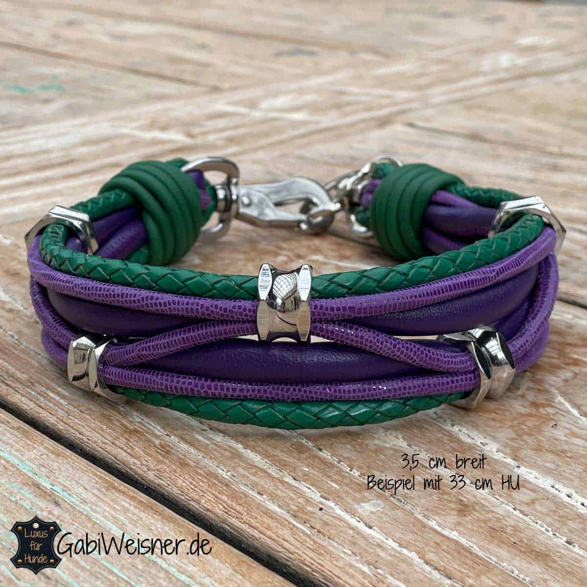 Luxus Hundehalsband aus Leder. Für kleine und mittelgroße Hunde