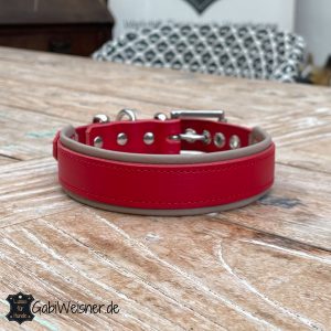 Hundehalsband Personalisiert - PU Leder Mit Knochen Gravur Blau