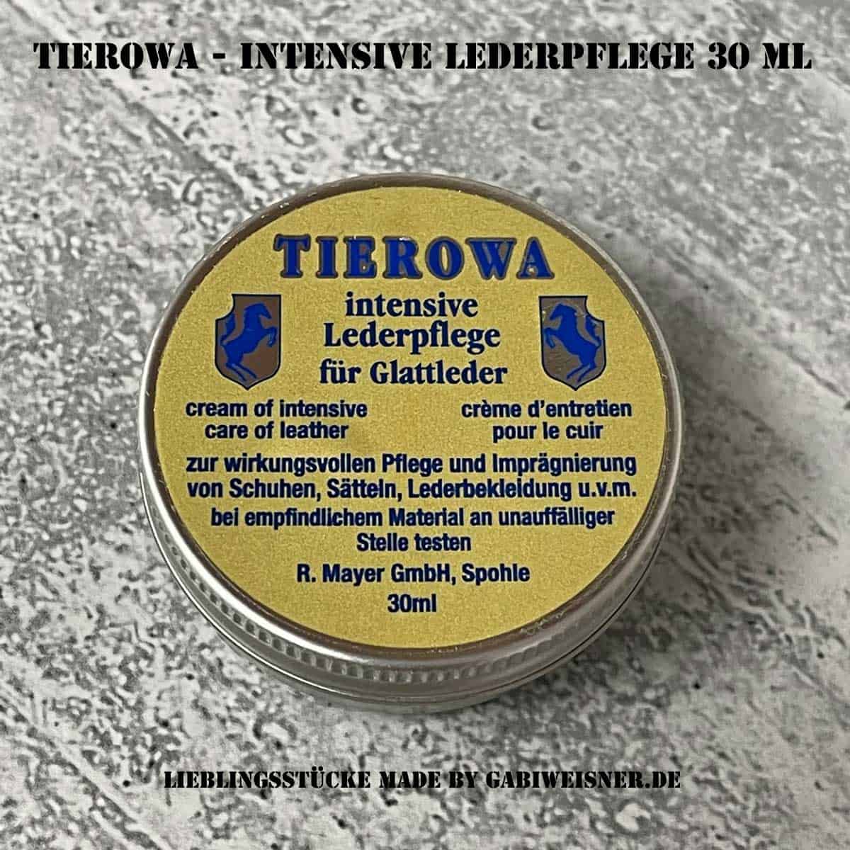Lederfett TIEROWA - intensive Lederpflege 30 ml