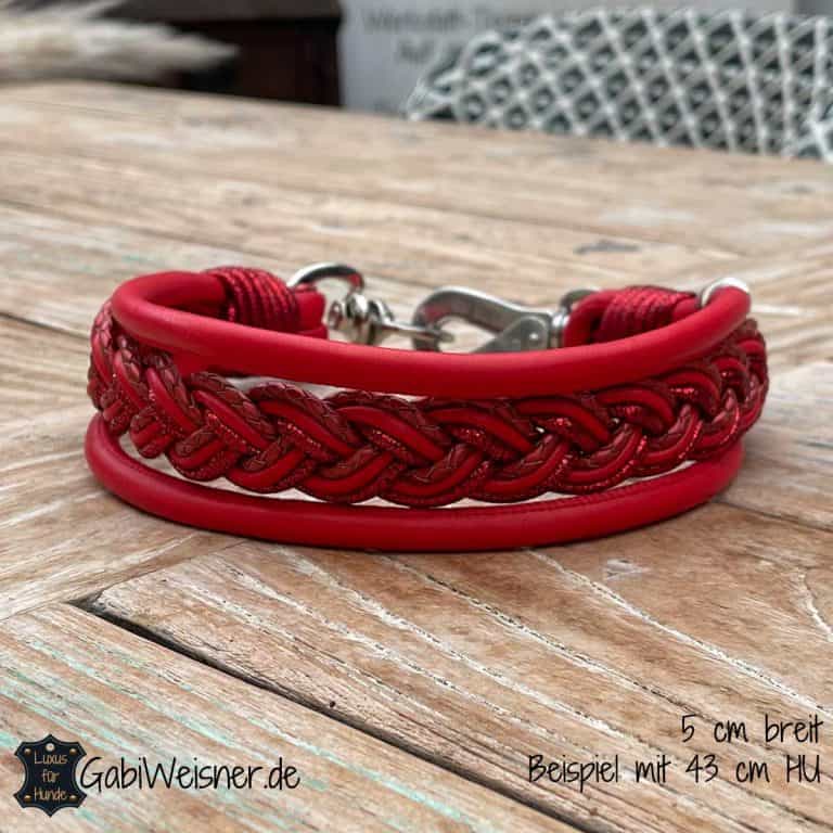 Caninedesign Weihnachts-Hundehalsband – Nylon, 2,5 Cm Breit, Verstellbar, Größe M (13-19 Zoll), Rot-grün Mit Bäumen