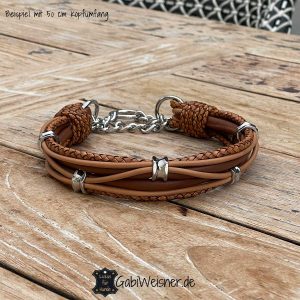 Handgefertigtes Hundehalsband Aus Weichem Echtleder – Braun, Für Mittelgroße Bis Große Hunde