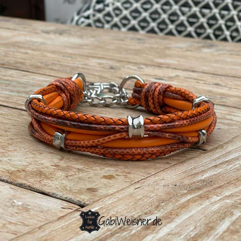 Terrain D.O.G. Leder-Hundehalsband – Mit Mittigem Ring, Aus Robustem Geschirrleder, Aluminium-Schnalle