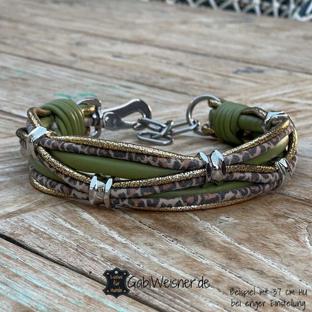 Braunes Leder-Halsband Für Hunde, Verziert Mit Strass-Steinen – Weich, Robust & Stylisch, Halsumfang 26-31 Cm