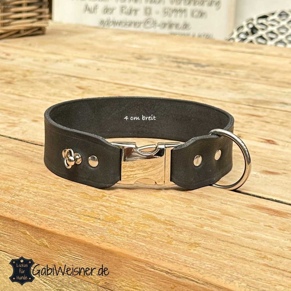 Hundehalsband Leder Gepolstert Breit Breites Leder-Hundehalsband Gepolstert  - Verstellbar & Personalisierbar Fr Groe Hunde (M-XL) Personalisiertes  Hundehalsband Mit Name