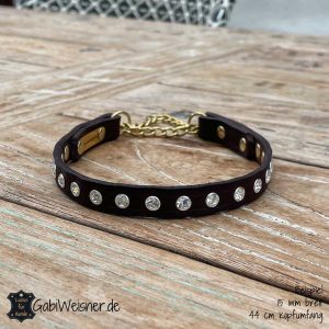 Newtensina Hundehalsband & Leine Set – 3-teilig Mit Strass & Krone, Für Kleine Hunde, Rot, Größen XXS Bis M