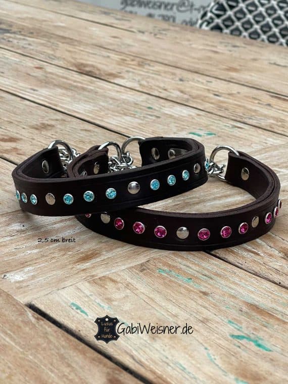 Hundehalsband mit Strass, Farbe nach Wunsch