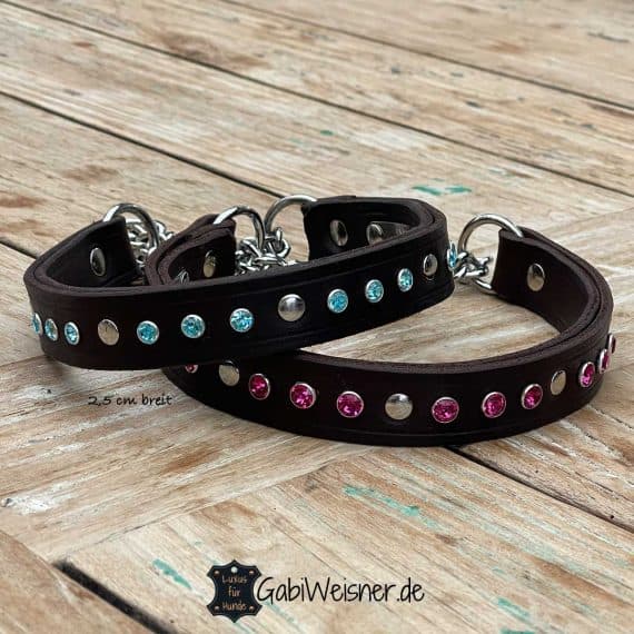 Hundehalsband mit Strass, Farbe nach Wunsch