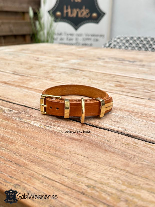 Welpenhalsband aus Leder Welpenhalsband aus Leder zum Mitwachsen