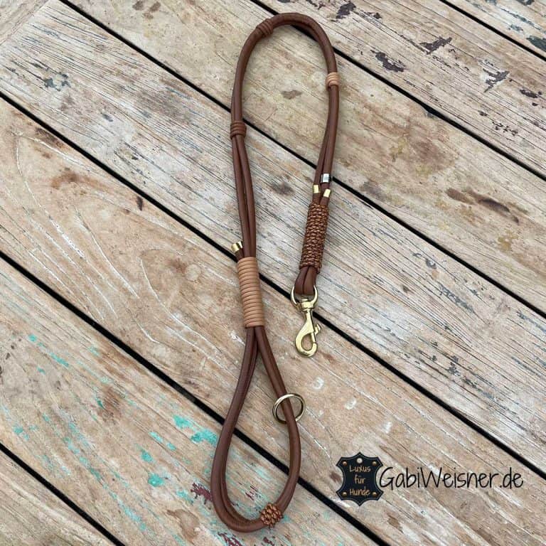 Luxus-Leder-Halsband Für Hunde – Mit Sicherheitsschnalle, Verstellbar, Größe L (braun)