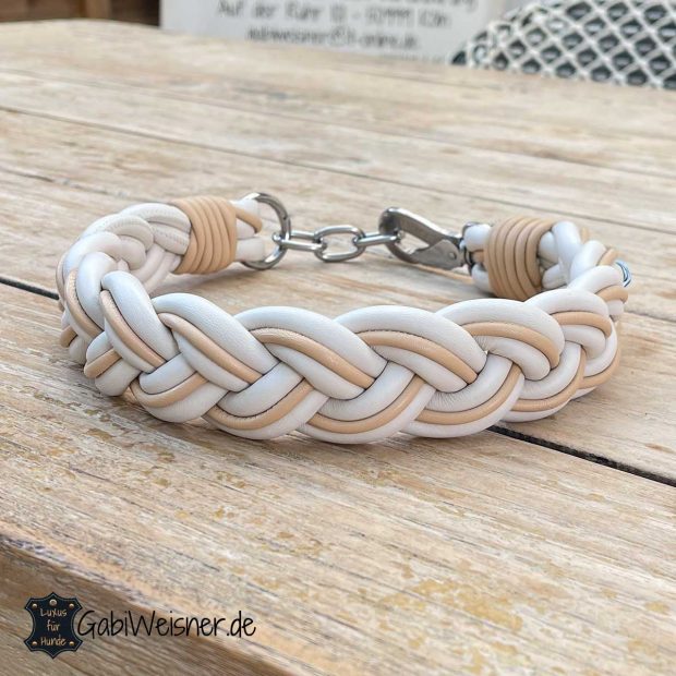 Hundehalsband 5 cm breit geflochten