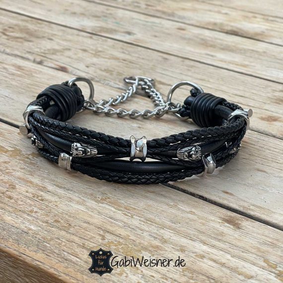 Hundehalsband mit Löwenkopf