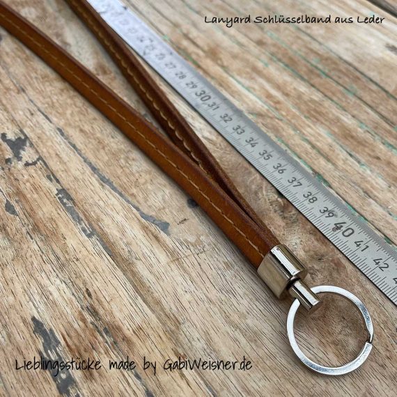 Lanyard aus Leder, Schlüsselband zum Umhängen