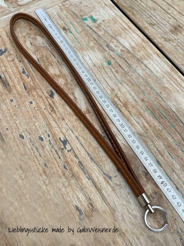 Lanyard aus Leder, Schlüsselband zum Umhängen