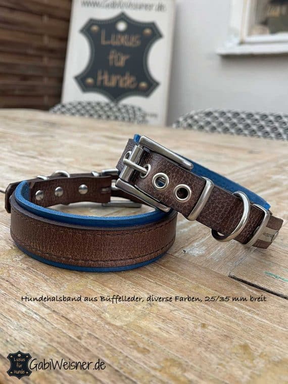 Hundehalsband aus Büffelleder
