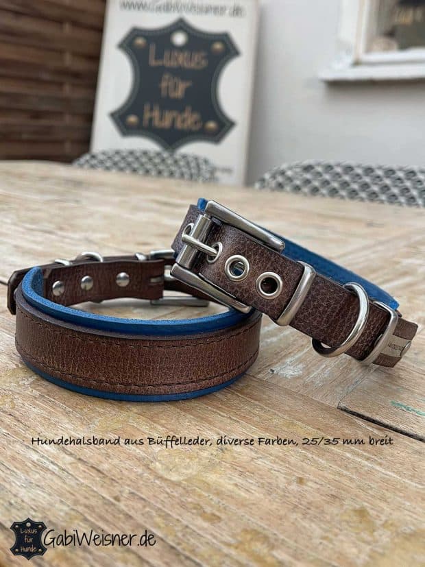 Hundehalsband aus Büffelleder