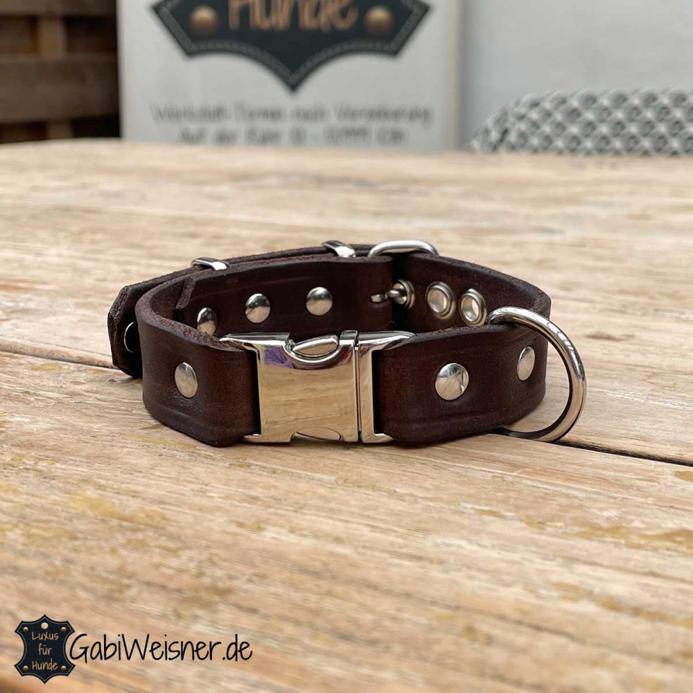 Leder-Hundehalsband Mit Nieten – Verstellbar, Gepolstert, Wetterfest – Für Große Und Kleine Hunde
