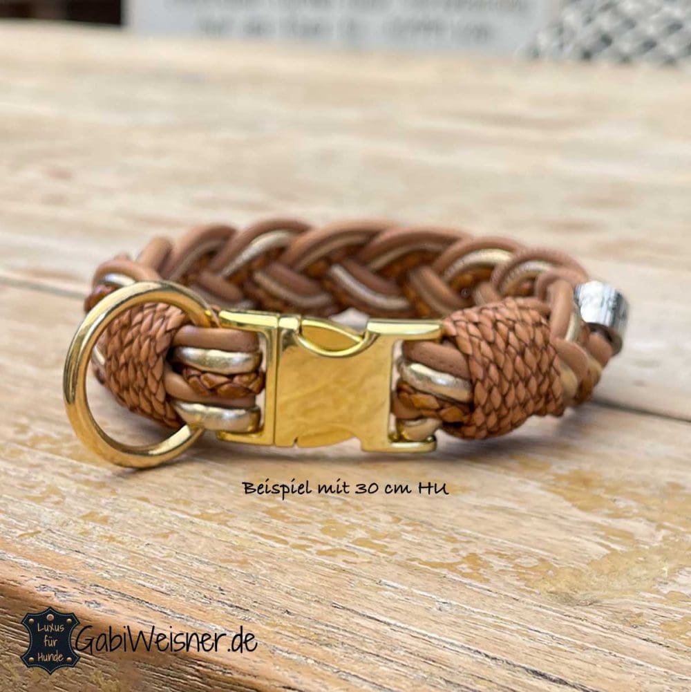 Terrain D.O.G. Leder-Hundehalsband – Mit Mittigem Ring, Aus Robustem Geschirrleder, Aluminium-Schnalle