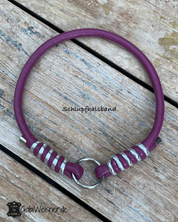 Schlupfhalsband aus Rundleder