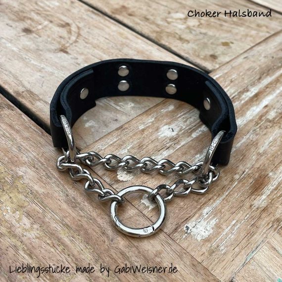 Choker aus Leder 3 cm breit