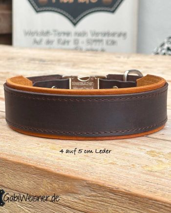 Hundehalsband mit Steckschnalle, sofort lieferbar 52 cm HU
