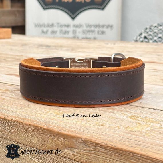 Hundehalsband mit Steckschnalle, sofort lieferbar 52 cm HU