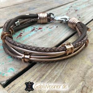 Hundehalsband mit Ohrtunnel in Rosegold