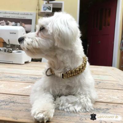 HUNDEHALSBAND-GOLD-GEKNOTET