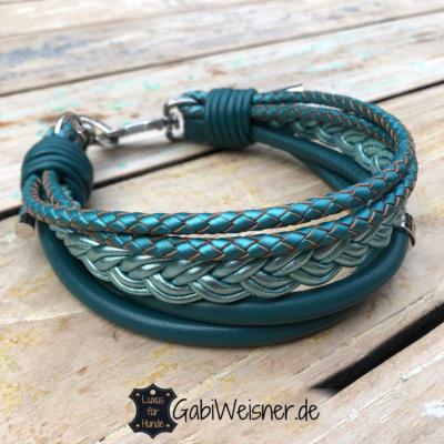 Hundehalsband-5-cm-breit-Petrol