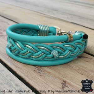 Hundehalsband-5-cm-breit-geflochten-tuerkis-1
