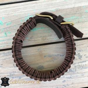 Mochow Hundehalsband Mit Bling-Strass – Verstellbar, 5 Cm Breit, Für Große Hunde (PU Leder, Grün, Größe M)