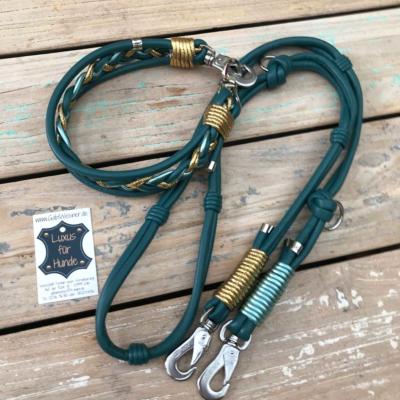 Hundehalsband-Leder-Hundeleine-petrol-tuerkis-1